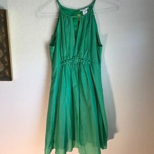 ESLEY cute green dress / size medium / button back / sleeveless